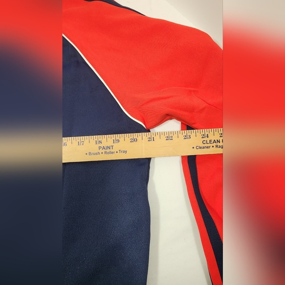 VINTAGE NWT Ralph Lauren RLX Fitness Full Zip Sweatshirt Size Medium Red / Blue - Picture 8 of 16